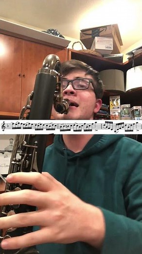 bass clarinet etude after 1 hour of practice