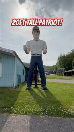 Giant 20ft Tall Patriot! #MufflerMan #HancockMA #America250"