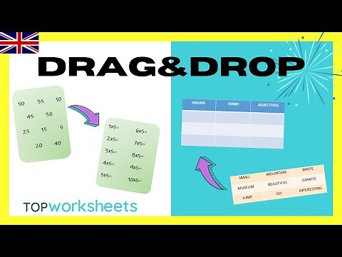 2 WAYS to use the DRAG & DROP in an INTERACTIVE WORKSHEET | Examples of exercises (TopWorksheet)