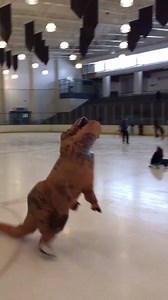 6.3K views · 330 reactions | It's almost impossible to be as awesome as ice-skating T-rex! :D Credit: Funny Vines | Pug Journal | Facebook
