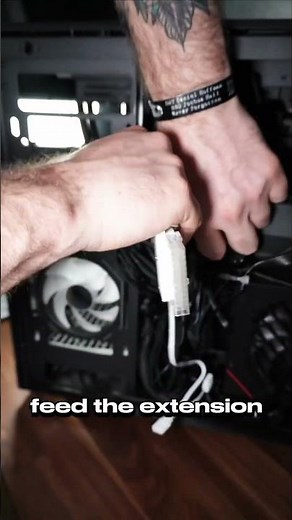 How to install PC Cable extensions! #rgb #pc #pcbuild #pctips #gamingpcbuild #gamingpc #shorts