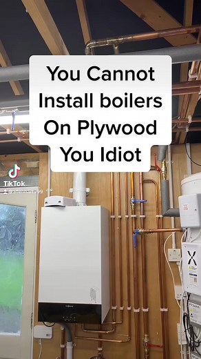 1.2M views · 2.2K reactions | You cannot install gas, boilers on plywood you idiot #plumber #allenhart #plumbersoftiktok #heatingengineer #viessmann | Allen Hart | Facebook