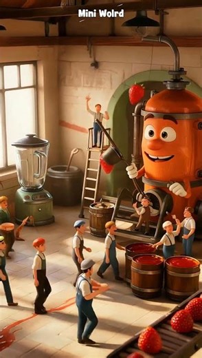 Wow! The Smallest Factory Making the Biggest Strawberry Juice 🍹