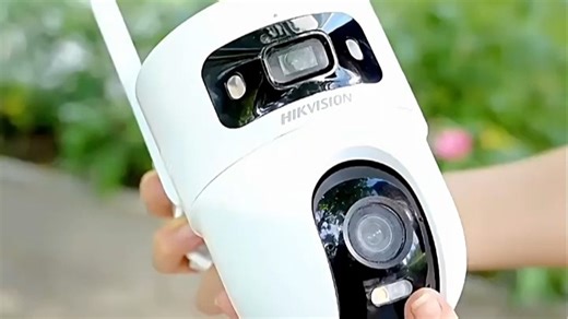 海康威视4G双摄像头800万终身免流量家用监控360度无死角带夜视全景 无限流量 室外户外防尘防水Q2S8DM