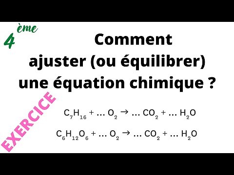 Comment ajuster ou équilibrer une équation chimique (exercice 4ème)
