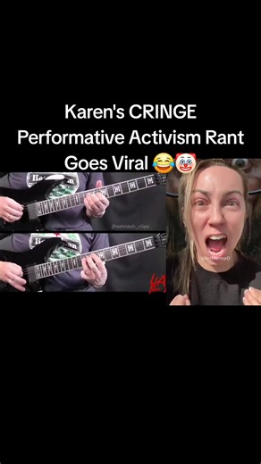 Watch this dramatic white Karen go FULL soap opera mode with wild hand gestures, forehead salutes, and intense facial expressions while
