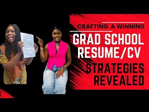 How to draft a perfect CV/Resume for Graduate School Application