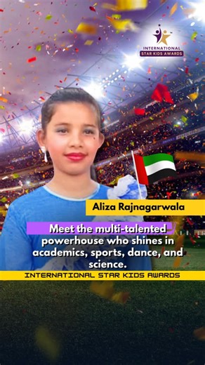 International Star Kids Awards ™ on Instagram: "From sprinting on the track to shining on stage, from solving tough math puzzles to building smart science projects — Aliza Rajnagarwala is a true multi-talented star who inspires every child to dream big and go further. ✨ As an athlete from Delhi Private School Sharjah, she has excelled in athletics and swimming, earning top positions in school and external events, including the Sharjah Ladies Club. Sports have shaped her confidence, discipline, a