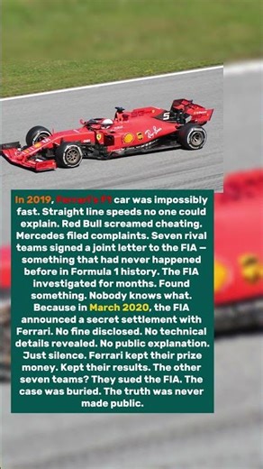 Ferrari Cheated For An Entire Season And F1 Did Nothing
