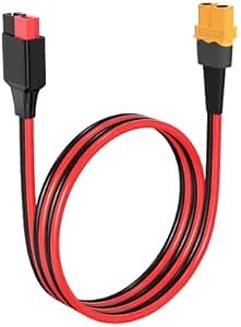 XT60 to Anderson Adapter, 12AWG XT60 Female to Anderson Connector Cable for Portable Power Station UAV RC Battery (2FT)