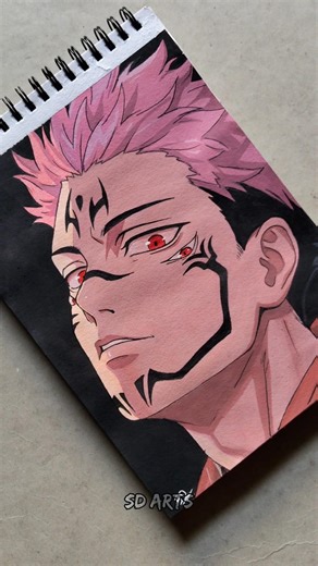 Sukuna Realistic Drawing ✨ #shorts