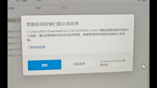 windows11提示智能应用控制打不开软件解决方法
