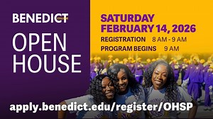 Your future starts here!!! 💜💛🐯 Join us for our Spring 2026 Open House. Tour campus, meet the BC Family, and find your path at Benedict College. 📅 Saturday, February 14, 2026 | 8 AM Secure your spot: apply.benedict.edu/register/OHSP26 #BCBound #TigerPride | Benedict College