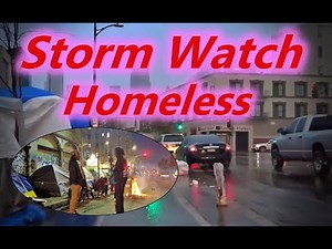 Storm Watch Los Angeles Downtown Homeless Rats Trash
