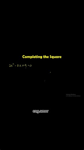 Completing the Square part 3 #fyp #engineering #completingthesquare #math
