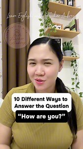 10 Different Ways to Answer the Question: “ How are you?” 🤔 #learnenglishwithteacheraubrey #otherwaystosay #alternative #expression #howareyou #reels | Learn English with Teacher Aubrey