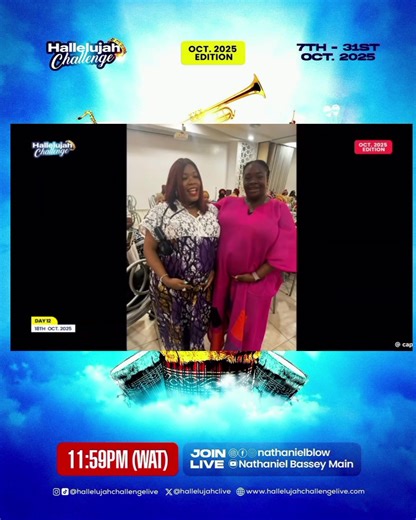 Shalom Saints ! Please go into this day with an assurance that God is FAITHFUL. Watch this. !Share you miraculous hallelujah challenge conception/ delivery testimonies and other dress like your miracle testimonies in the comments session. Let’s build faith ahead of tonight ! Follow HallelujahChallenge update #HallelujahChallenge2025 #viralreels #HallelujahChallenge #explorepage #reels #NathanielBassey #viral #africagospel #gospelmusic | HallelujahChallenge update