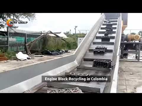 Engine Block Recycling Line in Colombia | Powerful Metal Shredding Solution ♻️