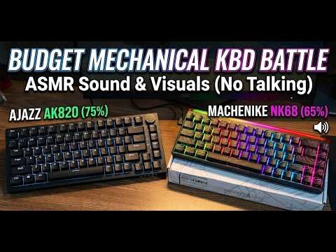 Budget Mechanical Keyboard Battle: Ajazz AK820 vs Machenike NK68 (Sound & Visuals!)