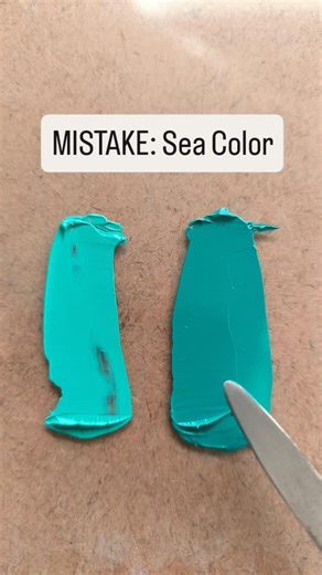 Bogdan Dide on Instagram: "The most common mistake when mixing sea color? Just using Phthalo Green and White. It turns out too bright and flat. A true sea color has depth and life. This reel shows that exact error and the smart mix (with Ultramarine and a secret touch of Burnt Umber) to fix it in under 12 seconds. Remember the rule: Mix, don't just dilute. What color should we break down next? Tell me in the comments. I often use high-quality materials from @dartecor_ in my videos. If you'd like