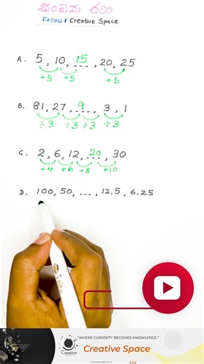 මේ Pattern Trick දන්නවද? 🔥 #shorts #mathstricks #shortvideo