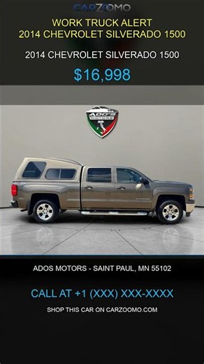 2014 Chevrolet Silverado 1500 LT — 111K Miles for $16,998 | CarZoomo