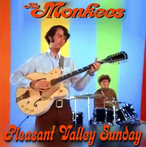 On this day in 1967, THE MONKEES recorded the song PLEASANT VALLEY SUNDAY at the RCA Studios in Hollywood. Written by Gerry Goffin and Carole King, the two songwriters were inspired by a neighbouring street named Pleasant Valley Way following their move to suburban West Orange, New Jersey. Goffin and King wrote the song about the dissatisfaction with the life in the suburbs. Although The Monkees' rendition had some departures from Goffin and King's original composition, it featured distinctive e