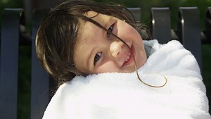 Portrait Young Girl Drying Off Towel Stock Footage Video (100% Royalty-free) 4696523 | Shutterstock