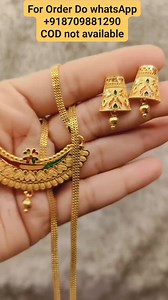 1.2M views · 8.3K reactions | Gold Plated Jewellery/Ad/Premium quality jewellery For Order Do whatsApp with screen shots of products +9187098 81290 Do whatsApp with product screen shot https://Wa.me/918709881290 For group link https://chat.whatsapp.com/DEVR6f80OofJPTdEdjieKH #everyone #goldplatedjewellery #goldplated #pendant #jewelrydesigner #jewelry #jewelrydesign #earringshop #follower #follow #bangles #necklace | Designer Product | Facebook