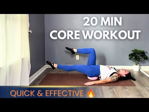 20-Min Low Impact Core Workout with Yoga Ball | Pilates Style
