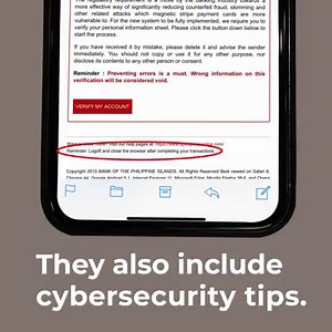 444K views · 7.7K reactions | Cybersecurity reminder: we will never ask you to verify or update your account using emails, calls, and SMS. | BPI | Facebook