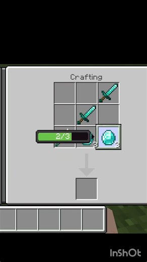 Minecraft me Craft a Trident sword #minecraft #mcpe #shorts
