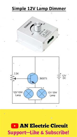 Simple 12V Lamp Dimmer | #shortsfeed #electronic