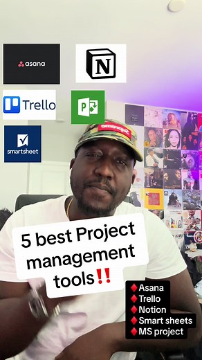 5 best project management tools: #notion#notionapp#asana#trello#smartsheets#microsoftproject#projectmanagement#pmp#googleprojectmanagement#afrotech#blackintech#blackwomenintech#blackmenintech#tech#blackcreator#stayorganized#blacktiktoker#blacktoker#projectmanagementtools#projectmanager