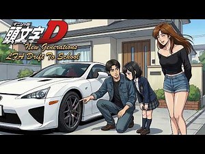 Initial D Anime Takumi Drifting the Lexus LFA on the way to Aoi's School