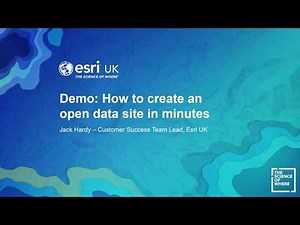Demo: How to create an open data site in minutes
