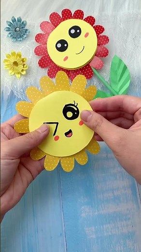 How to Make Cute Smileys and Sunflowers Using Paper | Fun DIY Paper Craft for Kids and Students