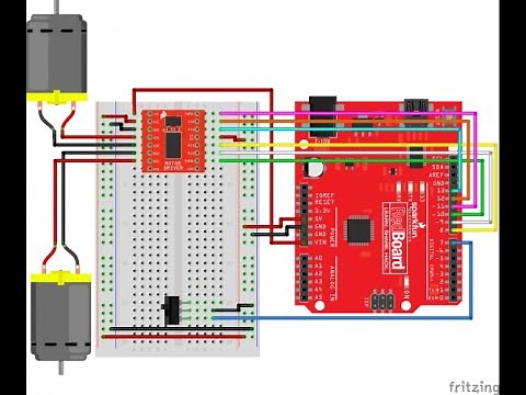 Circuit 5B Remote Controlled Robot: SparkFun Motor Driver - Dual TB6612FNG + Gear Motors
