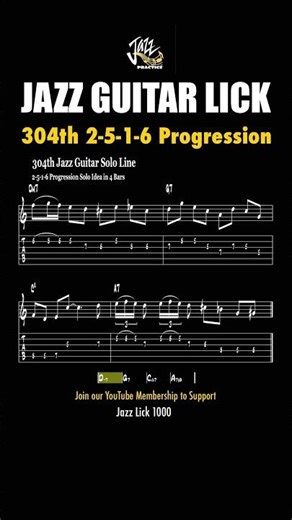 Modern Jazz Guitar Lick: Pentatonic Application & Trill Ornaments 🔥 | Lick #304