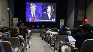 At Hofstra presidential debate watch: Learning and listening