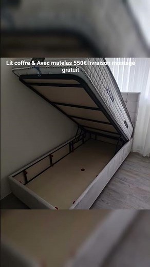 Lit Coffre 90x190 avec Matelas Inclus 🛏️ Confort + Rangement Gain de Place