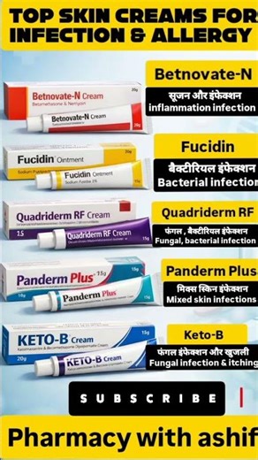Top Skin Creams for Infection & Allergy 🧴💊 | Best Cream Uses Explained #shorts #skincare #pharmacy
