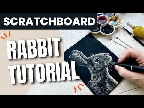 Beginner Scratchboard Tutorial: Realistic Rabbit