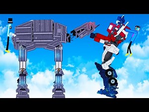 We Fight AT-ATs and Optimus Prime in People Playground!