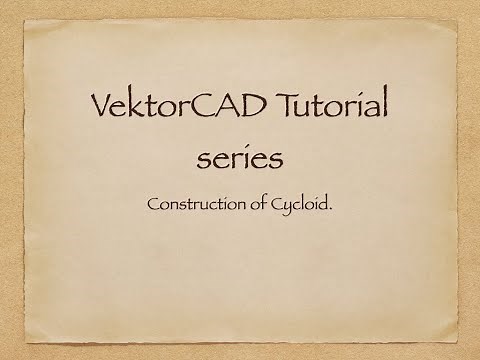 Cycloid in VektorCAD (One Arch) | Rolling Circle Method (P = 2πr)