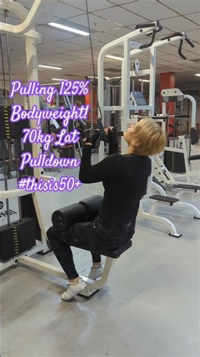70kg Lat Pulldown vs 56kg Me at 52+ #fitover40 #fitover50
