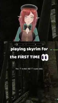 reacting to this game mechanic for the first time #gaming #skyrim #skyrimmeme #vtuber #twitchvods
