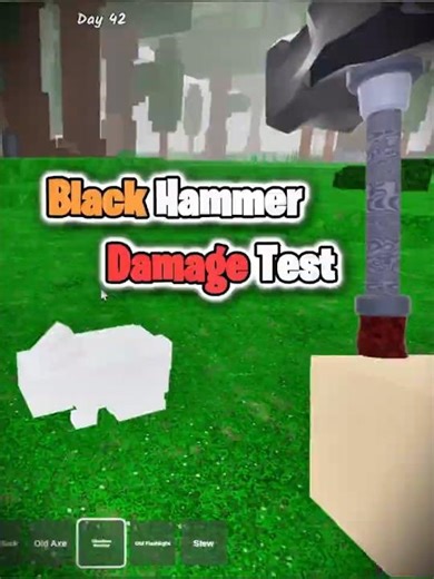 Testing The Strongest Hammer In 99 nights in the forest! #roblox