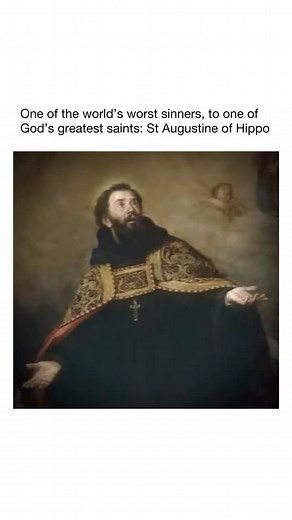 Catholics For Mary | Daily Catholic Content on Instagram: "St. Augustine lived one of the most radical conversions in the history of the Church. Once restless in sin and chasing after the world, he was transformed by the grace of Christ into a bishop, theologian, and one of the greatest saints of all time. He is the one who proclaimed the mystery of the “O happy fault”—that the Fall of humanity, tragic as it was, became the path to something infinitely greater: redemption through Jesus Christ. F