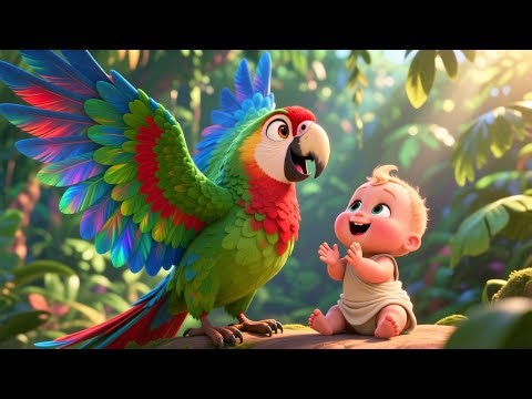Parrot’s Happy Song Time 🦜🎶 | Fun Learning Songs for Kids | Preschool Music Video